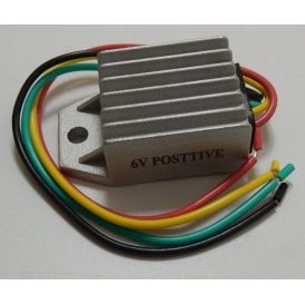 Classic Motorcycle DC Regulator 6V Positive Earth Finned Heat Sink With Full Wiring Instructions
