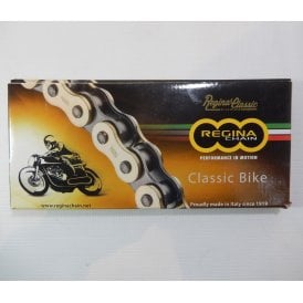 Classic Motorcycle Drive Chain 1/2" x 3/16" x 120 Link Made in Italy by Regina