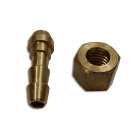 Classic Motorcycle Fuel Pipe / Tap Spigot & Nut Brass 7/16" BSP Fits 1/4" Fuel Line