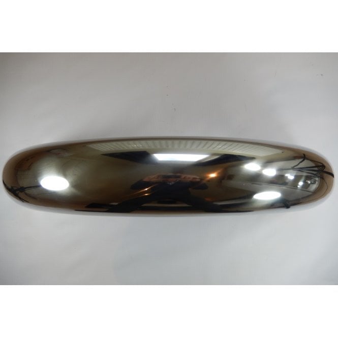 Classic Motorcycle Mudguard 5" Wide Polished Stainless Steel Rear C Shape