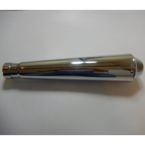 Classic Motorcycle Silencer Chrome Universal Megaphone 17" Long With Mounting Bracket