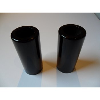 Classic Motorcycle Top Covers (Pair) For Girling Type Shock Absorbers Powder Coated Black