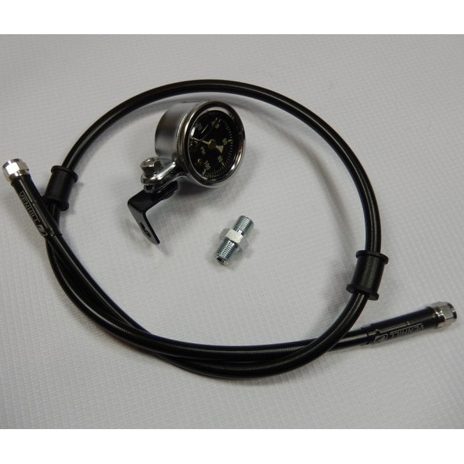 Classic Triumph / BSA Oil Pressure Gauge Kit 0-100PSI, Pipe, Fittings & Mounting Brackets