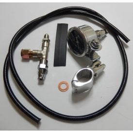 Classic Triumph / BSA Oil Pressure Gauge Kit Includes Gauge 0-100PSI, Pipe & All Fittings