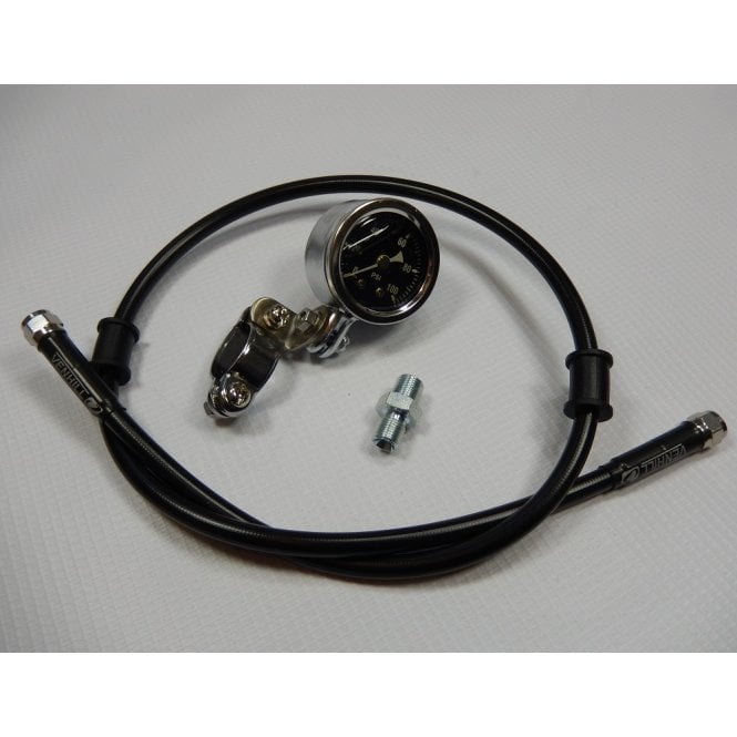 Classic Triumph / BSA Oil Pressure Gauge Kit Includes Gauge 0-100PSI, Pipe & All Fittings