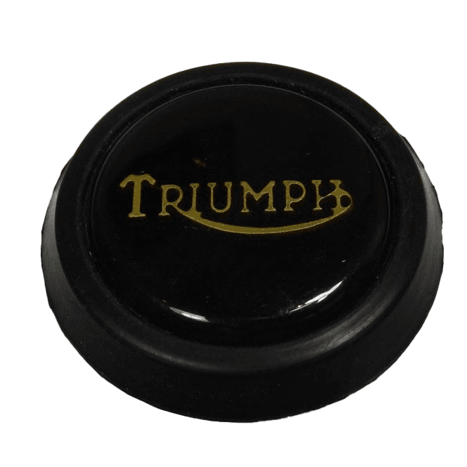 Triumph Classic Tank Centre Grommet Badge Black & Gold Complete With Rubber