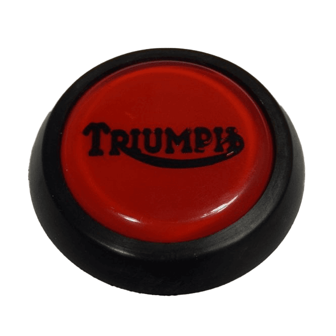 Triumph Classic Tank Centre Grommet Badge Red Complete With Rubber