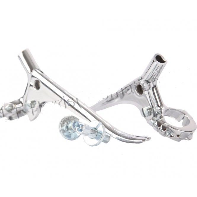 Clutch & Brake Levers For 1" Handlebars Straight Blade With Adjusters Made in England