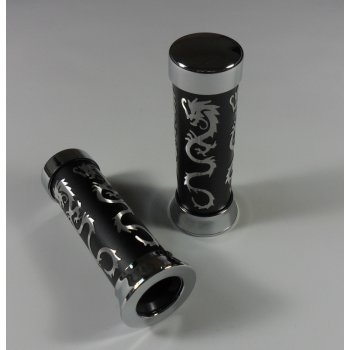Custom Bike Dragon Handle Grips Fit Bar Size 25mm / 1" Diameter