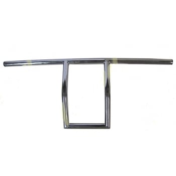 Custom Bike T-Bar Chrome Handlebars 7/8" Diameter 10" Rise Width 27"