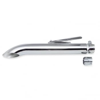 Custom Universal 16" Chrome Silencer Turnout Style With Bracket & Reducer Kit