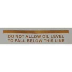 Do Not Allow Oil Level To Fall Below This Line Transfer