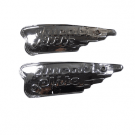 DUCATI ELITE 200cc FUEL TANK BADGE EMBLEM SET CHROME FINISH MODELS 1959-65 