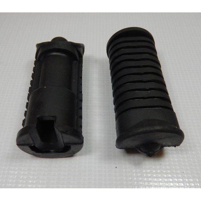 Early Honda Universal Footrest Rubbers (Pair) 14mm Round Hole, 90mm Long