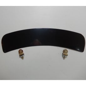 Front Curved Number Plate Black Gloss Finish UK Made With Fixing Studs & Nuts
