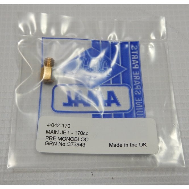 AMAL Genuine Pre Monobloc Jet 170 Made in England