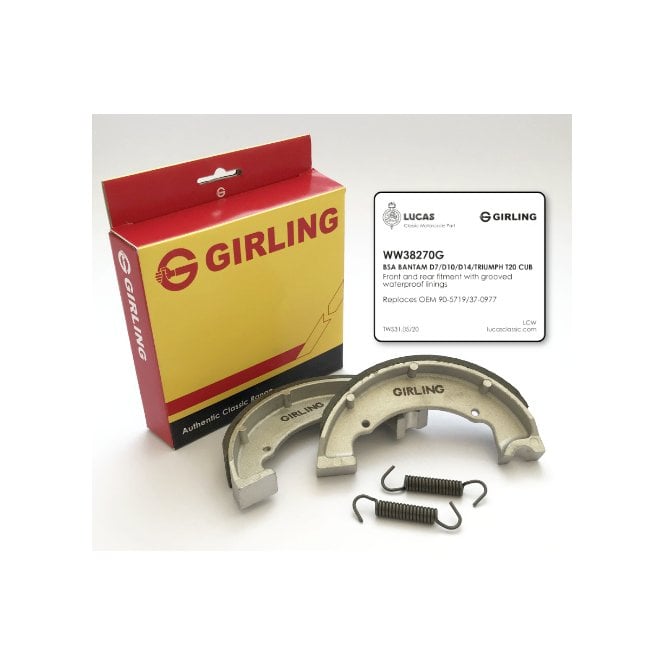 Girling Genuine Brake Shoes BSA Bantam & Triumph Tiger Cub Models
