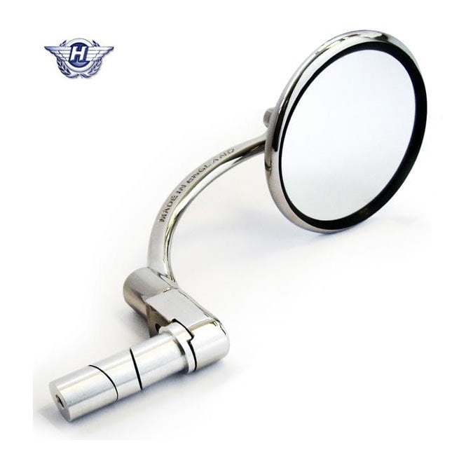 Halcyon Genuine 830 Bar End Mirror Street Fighter Style Made in England 10cm Diameter