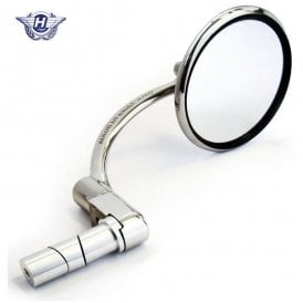Genuine Halcyon 830 Bar End Mirror Street Fighter Style Made in England 10cm Diameter
