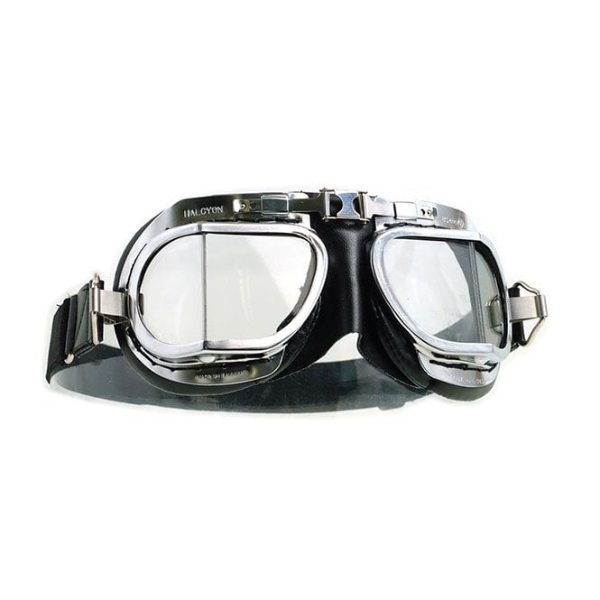 Halcyon Genuine Mark 8 Classic Deluxe Goggles Brown Leather Made in England