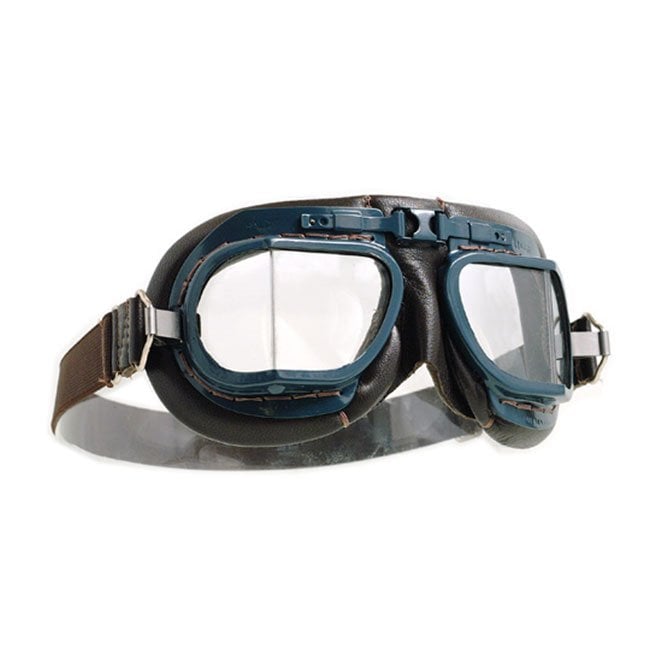 Halcyon Genuine Mark 8 RAF Goggles Brown & Blue Made in England