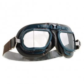 Genuine Halcyon Mark 8 RAF Goggles Brown & Blue Made in England