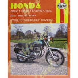 Genuine Haynes Manual Honda CB250T, CB400T & CB400A Twin 1977 - 1979