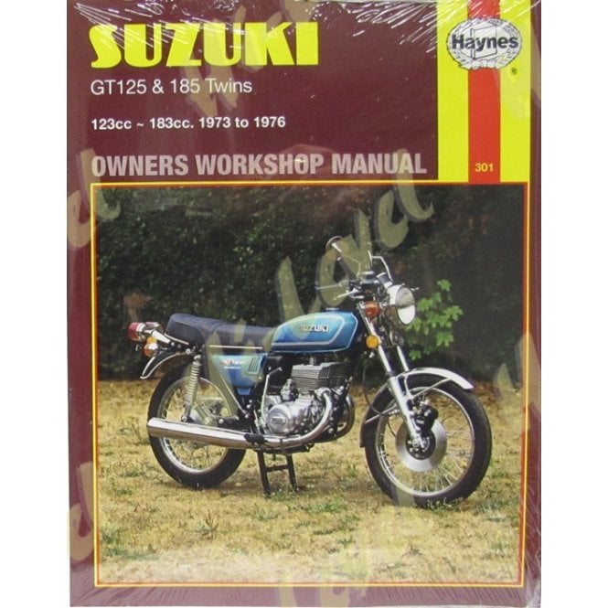 Haynes Genuine Manual Suzuki GT125L, M, A 1974-76, GT185K, L, M, A 1973-76