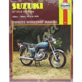Genuine Haynes Manual Suzuki GT125L, M, A 1974-76, GT185K, L, M, A 1973-76