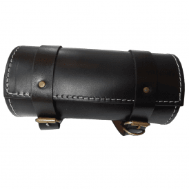 Genuine Leather Tool Roll Universal Finished in Dark Black Leather With Straps For Fixing