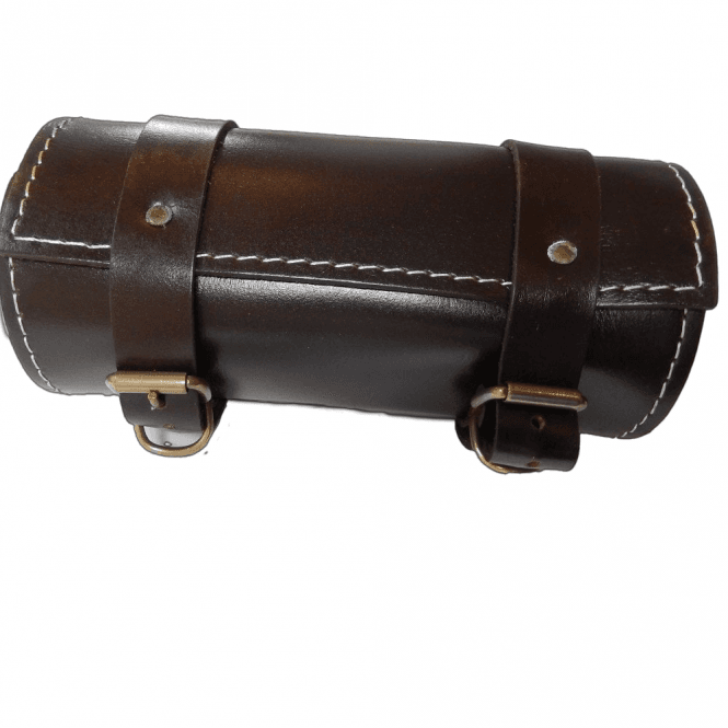 Genuine Leather Tool Roll Universal Finished in Dark Brown Leather With Straps For Fixing