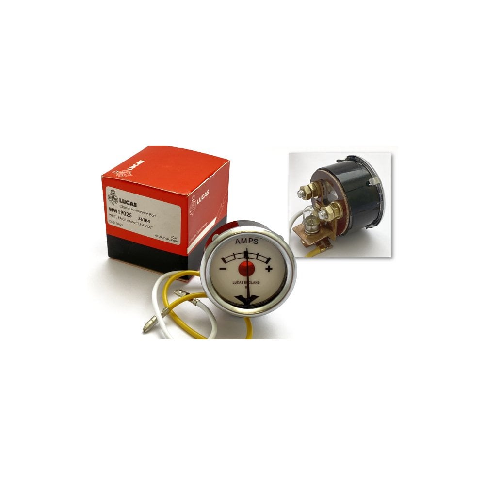thumbnail image 2 of Genuine LUCAS Red Dot Ammeter – Ariel BSA Norton Triumph – LU36184 36184 CZU27 2 of 2