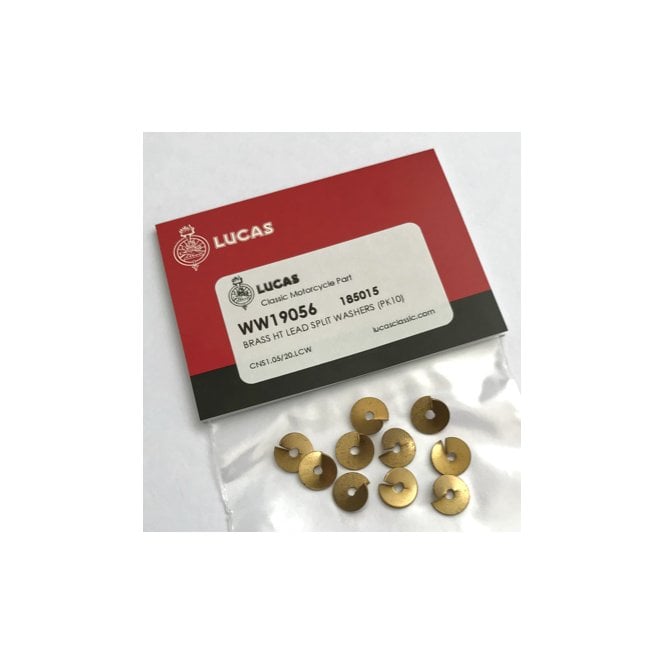 Lucas Genuine Classic brass HT lead washers for the clip on pick ups (pack of 10)