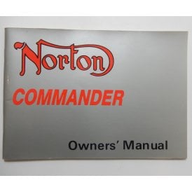 Genuine Norton Commander Owners Manual Published by Norton Motors Ltd, Shenstone