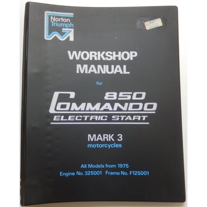 Norton Genuine Commando 850 Workshop Manual New Old Stock from 1977 OEM No 00-4224
