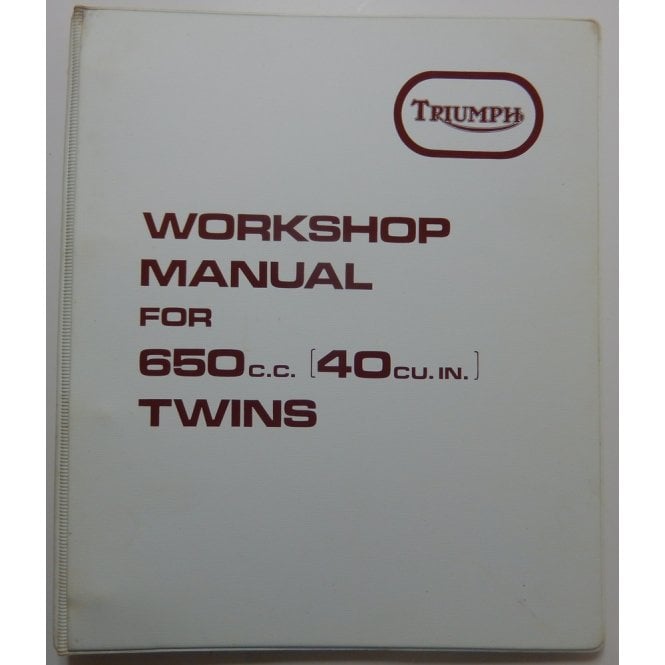 Triumph Genuine 650 Twins Workshop Manual New Old Stock from 1972 OEM No 99-0947
