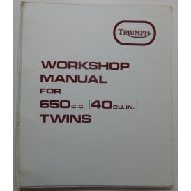 Genuine Triumph 650 Twins Workshop Manual New Old Stock from 1972 OEM No 99-0947