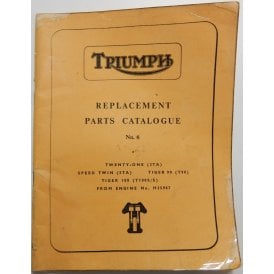 Genuine Triumph Replacements Parts Catalogue For T90, 3TA, Speed Twin 5TA & Tiger 100S/S