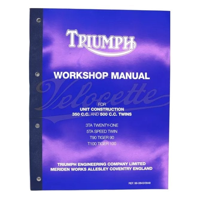 Triumph Genuine Unit 500cc Workshop Manual 1963 Onwards OEM No 99-0948 Made in England