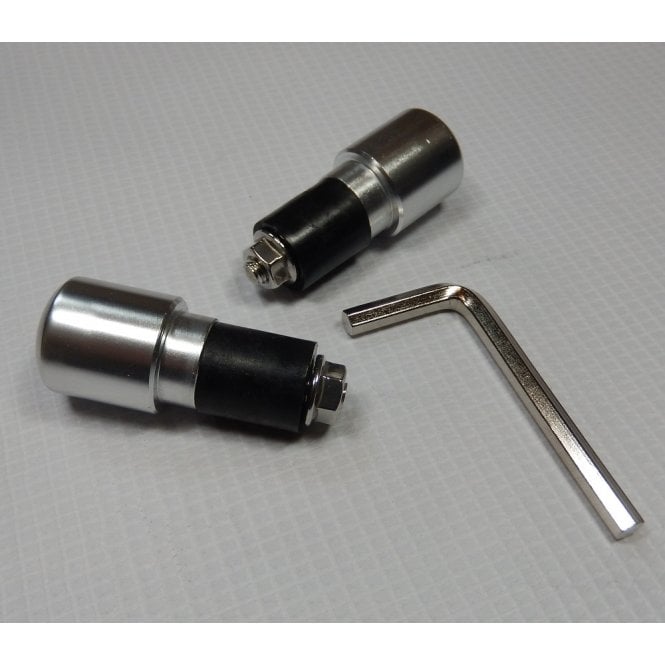 Handlebar Ends for Classic Motorcycles CNC Polished Alloy Finish For 22mm Bars