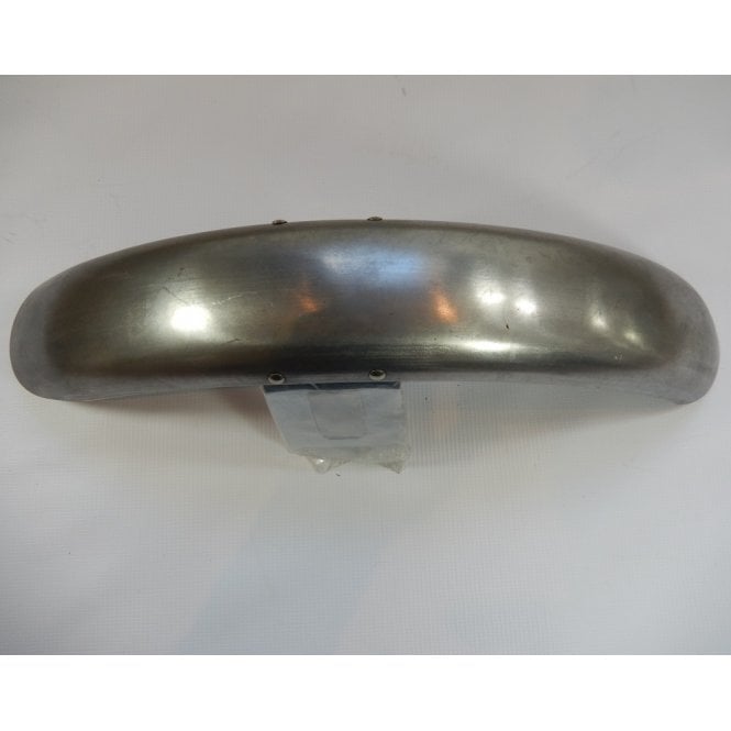 Harley Davidson / Custom Bike Raw Steel Front Mudguard 4" Wide Chrome Stays