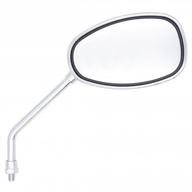 High Quality Tear Drop Chrome Mirrors Fits Left & Right Hand 10mm Thread