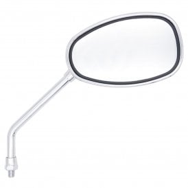 High Quality Tear Drop Chrome Mirrors Fits Left & Right Hand 10mm Thread