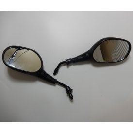 10mm Black Rectangle Left and Right Hand Mirror Set