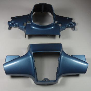 Honda C90 Cub Blue Plastic Handlebar & Headlight Covers