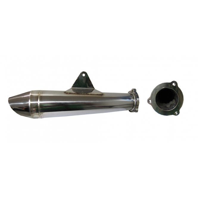 Honda CBR125RR Cone Silencer Finished in Stainless Steel 