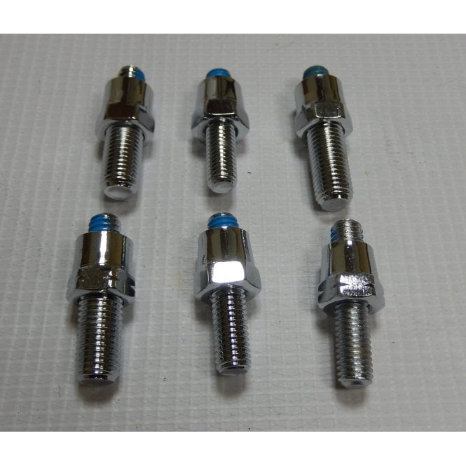 Honda Chrome Mirror Adaptors Set of 6 10mm, 8mm Including Yamaha Thread