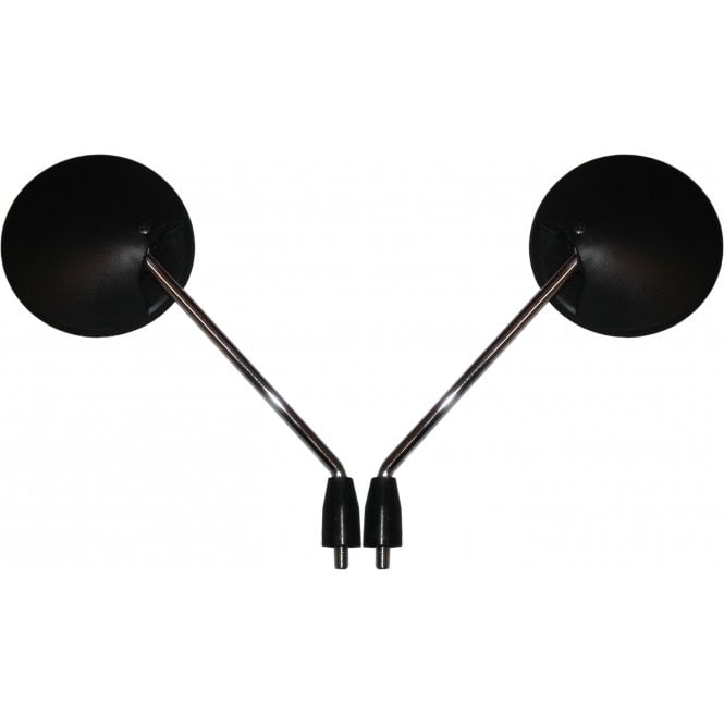 Honda Cub Round Black Mirrors 8mm Sold as a Pair Right & Left Hand