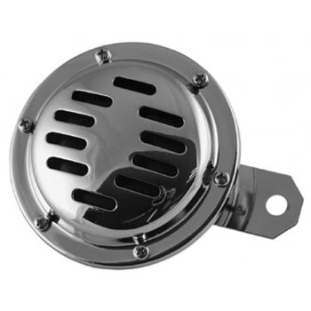 Horn 6V Chrome Slotted for Classic Motorcycle 4"