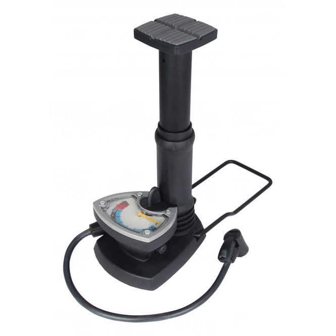 Jumbo Barrel Foot Pump Up to 100PSI With Large Gauge & Fold Out Footrest